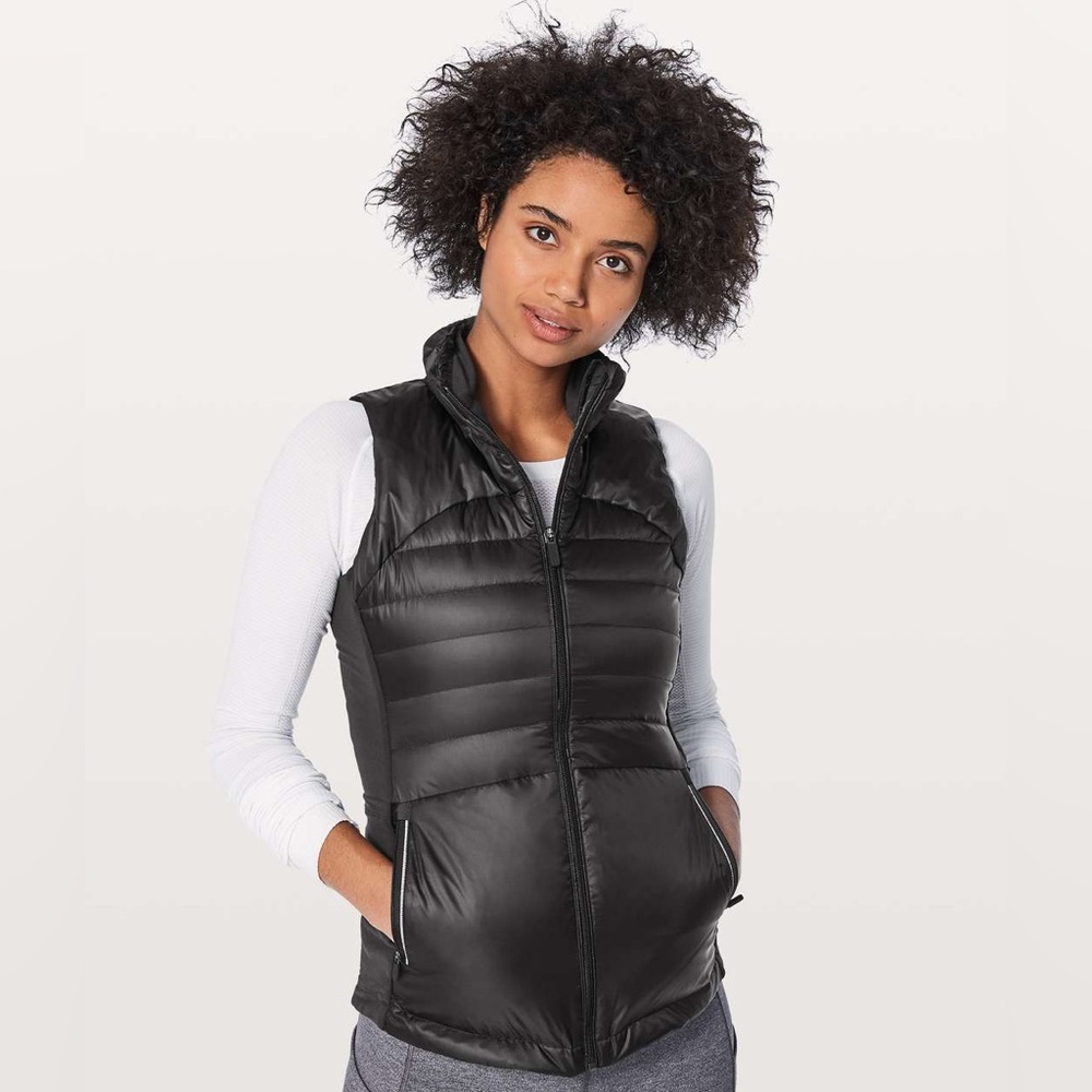 Lululemon Down For a Run ll Vest, Black, Sz 4